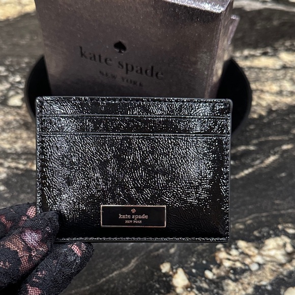 Kate Spade Black Leather Card Holder - Picture 5 of 7